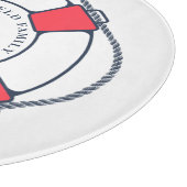 Custom Nautic Swimming Ring Boat House Schneidebrett (Ecke)