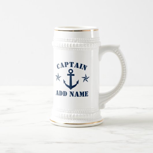 Custom nautical bier stein Geschenk für Bootsführe Bierglas (Rechts)