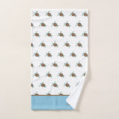 Custom Nautical Coastal Sea Turtle Blue and Grau Badhandtuch Set (Handtuch)