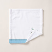 Custom Nautical Coastal Sea Turtle Blue and Grau Badhandtuch Set (Waschlappen)