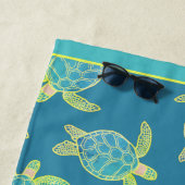 Custom Nautical CoastSea Turtle Türkis Blue Strandtuch (Beispiel)