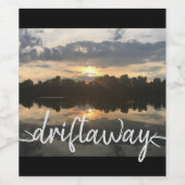 CUSTOM nautical DRIFT AWAY Skriptschrift | Weinetikett (Einzelnes Label)