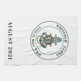 Custom Nautical Family Summer Beach Urlaub Geschirrtuch