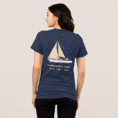 Custom Nautical Matching Family Boat Trip Tri-Blend Shirt (Rückseite voll)