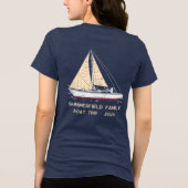 Custom Nautical Matching Family Boat Trip Tri-Blend Shirt (Rückseite)