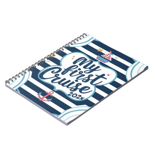Custom nautical my first cruise notizblock (Linke Seite)