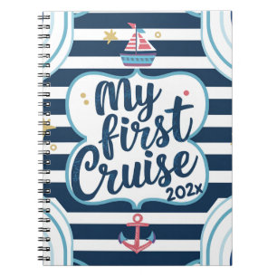 Custom nautical my first cruise notizblock
