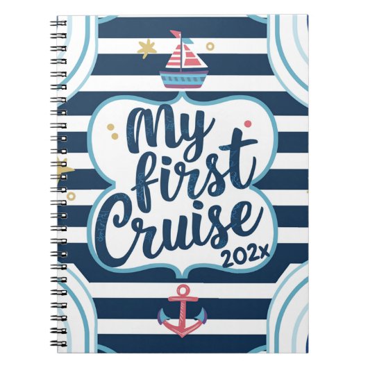 Custom nautical my first cruise notizblock (Vorderseite)
