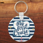 Custom nautical my first cruise schlüsselanhänger (Rückseite)
