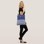 Custom Nautical Navy and White Strike Tote Bag Tasche (Am Model)