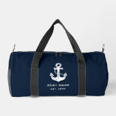 Custom Nautical Navy Blue Anchor Duffle Bag (Rückseite)