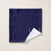 Custom Nautical Sailboat Bad Ocean Navy Blue Badhandtuch Set (Waschlappen)