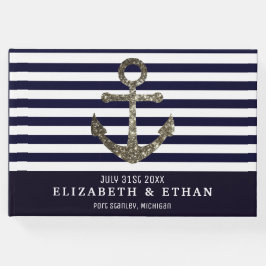Custom Nautical Sailing Themed Wedding Guest Book Gästebuch