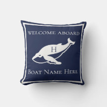 Custom Nautical White Navy Blue Whale Outdoor Pill