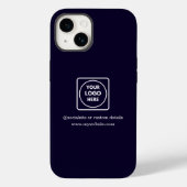 Custom Navy Blue Business Logo iphone case (Rückseite)