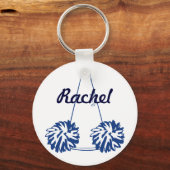 Custom Navy Blue Cheerleading Key Chain Schlüsselanhänger (Vorderseite)