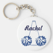 Custom Navy Blue Cheerleading Key Chain Schlüsselanhänger (Vorne)