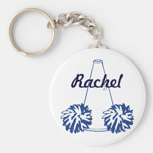 Custom Navy Blue Cheerleading Key Chain Schlüsselanhänger (Vorne)