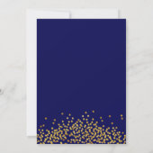 Custom Navy Blue Gold Konfetti Logo Gala Corporate Einladung (Rückseite)