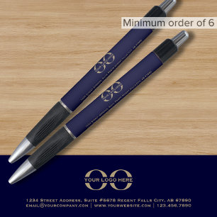 Custom Navy Blue Gold Pen mit Logo Kugelschreiber