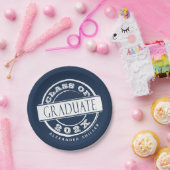 Custom Navy Blue Graduate Party Graduate Pappteller (Party)