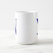 Custom Navy Blue Letter Personalisiert Mono Initia Kaffeetasse (Mittel)