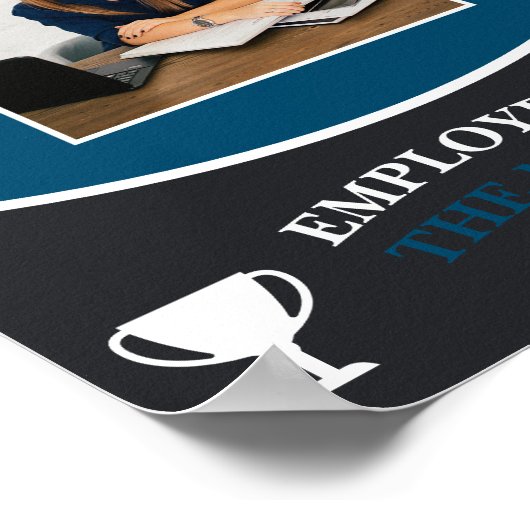 Custom Navy Blue Mitarbeiter des Monats Bild Poster (Ecke)