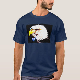 Custom Navy Blue Modern Elegante Adler Head T-Shirt
