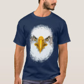 Custom Navy Blue Modern Elegante Adler Head T-Shirt (Vorderseite)