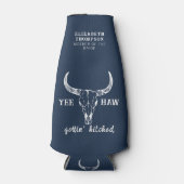 Custom Navy Blue Nash Bash Junggeselinnen-Abschied Flaschenkühler (Vorderseite)