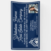 Custom Navy Blue Real Estate Company Marketing Banner (Vertikal)
