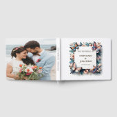 Custom Navy Blue Rustic Wedding Guest Book Gästebuch (Voll)