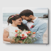 Custom Navy Blue Rustic Wedding Guest Book Gästebuch (Rückseite)