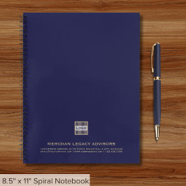 Custom Navy Blue Spiral Notebook Notizblock