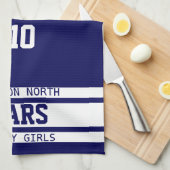 Custom Navy Blue und White Sport Basketball Geschirrtuch (Viertel Falte)