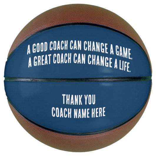 Custom Navy Blue White Danke Coach Basketball (Vorderseite)