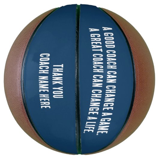 Custom Navy Blue White Danke Coach Basketball (Vertikal)