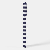 Custom Navy Dunkelblau Weiß Rosa Streifen iPhone Hülle (Rechte Seite)