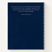 Custom Navy Floral Postpartum Journal For New Moms Notizblock (Rückseite)