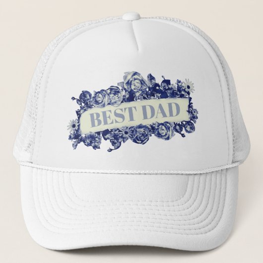 Custom Navy Vintag Vatertag Liebe Sie Vater Truckerkappe (Vorderseite)