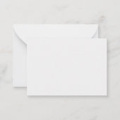 Custom Navy + White Flat Note Card Mitteilungskarte (Rückseite)