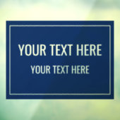 Custom Navy Window Cling with Your Text Fensteraufkleber (Blatt 3)