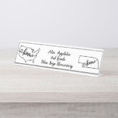 Custom Nebraska Staat US Zuhause Line Art Schreibtischnamensplakette (Vorderseite )