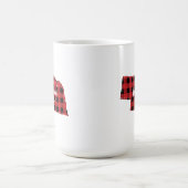 Custom Nebraska Zuhause Staat Buffalo Karierte Wei Kaffeetasse (Mittel)