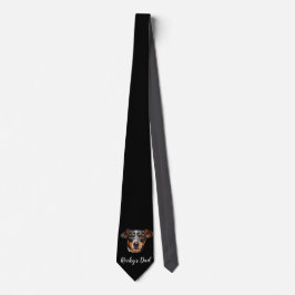 Custom Necktie - "Dog Vater Name with Dog Foto Krawatte
