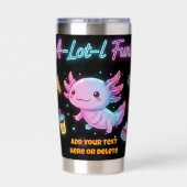 Custom Neon Axolotl A-Lot-l Fun Tumbler Thermobecher (Rückseite)