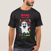 Custom Neon Ghost Pop Art No Sheet Funny Halloween T-Shirt (Vorderseite)