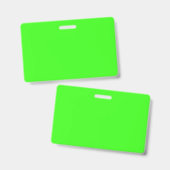 Custom Neon Green Badge – Bold ID Tag Ausweis (Vorder- & Rückseite)