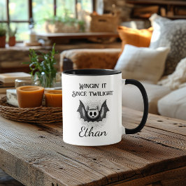 Custom Neon Halloween - Klassisches Black Bat Desi Tasse