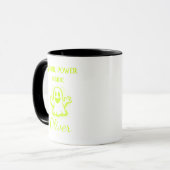 Custom Neon Halloween Tasse - Limon Ghost Design (Vorderseite Links)